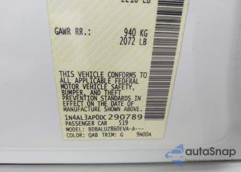 2013 Nissan Altima 2.5 Sv из США, поврежденный, VIN 1N4AL3AP0DC290789